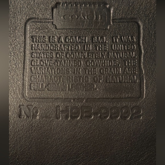 Vintage Coach black briefcase, shoulder strap, silver tone hardware in GUC - Picture 12 of 16